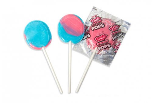 Charms Fluffy Stuff Cotton Candy Lollipops logo