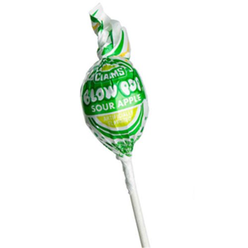 Charms Sour Apple Blow Pops 1 Lollipop logo