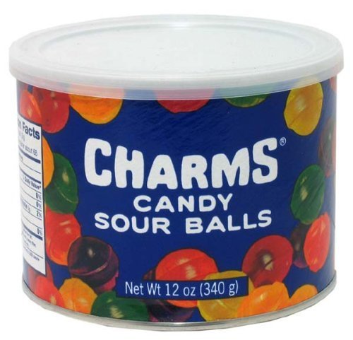 Charms Sour Balls, 12 ounce Canisters (Pack of 12) logo