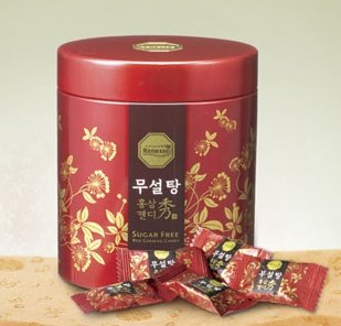 Cheong Kwanjang By Korea Ginseng Corporation Korean Red Ginseng No Sugar Candy 180g X 2 Packages logo