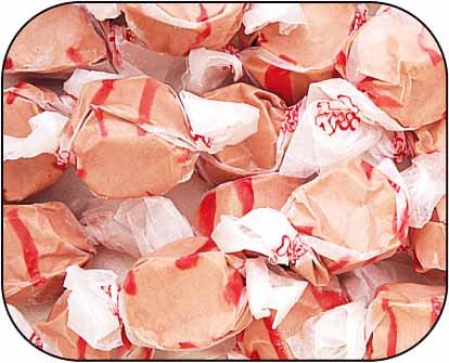 Cherry Cola Gourmet Salt Water Taffy 1 Pound Bag logo