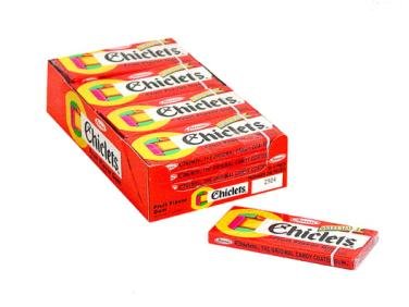 Chiclets Fruit Flavor Gum, 12 Pieces, 20 Oz Box logo