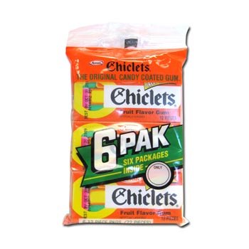 Chiclets Original Fruit Flavored Chewing Gum (10 Pcs Per Pack) 6 Packs logo