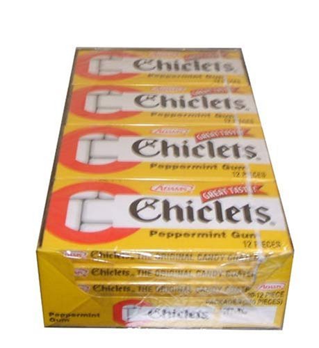 Chiclets Peppermint Flavored Chewing Gum (20-12 Piece Pkgs) logo