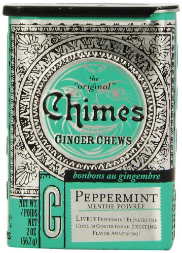 Chimes Peppermint Ginger Chews, 2 ounce Tins (Pack of 20) logo