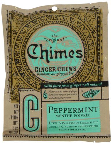 Chimes Peppermint Ginger Chews, 5 ounce Bags (Pack of 20) logo