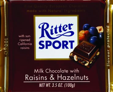 Choc Bar Mlk Rsn Hzlnut (Pack of 12) logo