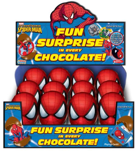 Choco Treasure Chocolate Egg, Spiderman, 12-count logo