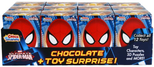 Choco Treasure Spiderman Chocolate Egg (Pack of 12) logo