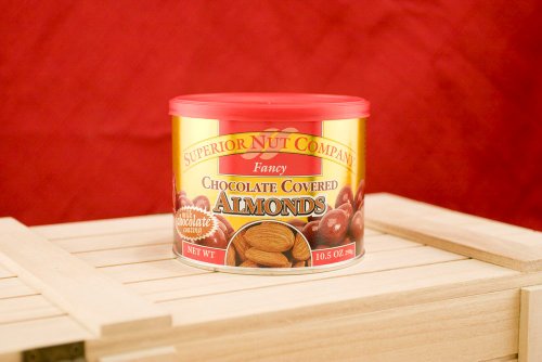 Chocolate Almonds, 10.5oz Canisters (Pack of 3) logo