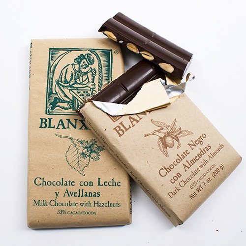 Chocolate Bar With Nuts By Blanxart – Dark With Almonds (7 Ounce) logo