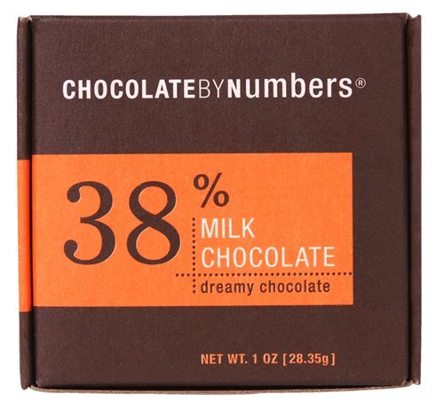 Chocolate By Numbers 38% Dreamy Chocolate, 1 Ounce Mini Boxes (Pack of 18) logo