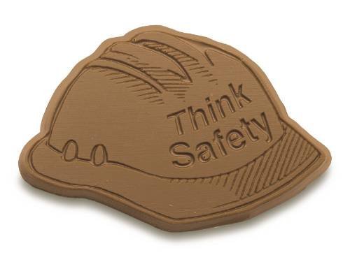 Chocolate Chocolate 300305 Think Safety Chocolate Hard Hat – Pack of 50 logo