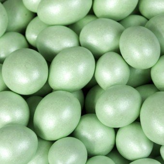 Chocolate Covered Almonds Sparkle Pearl Green 5 Pound logo