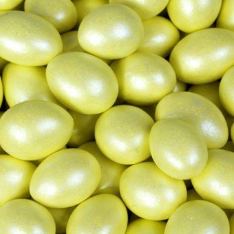 Chocolate Covered Almonds Sparkle Pearl Yellow 5 Pound logo