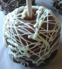 Chocolate Covered Caramel Drizzled Apple logo
