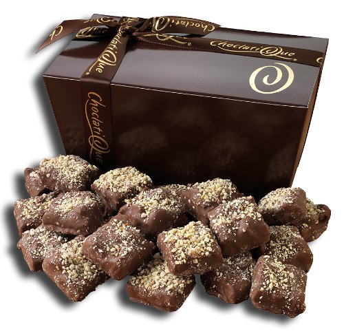 Chocolate Covered Peanut Brittle Bites 1-lb. Ballotin logo