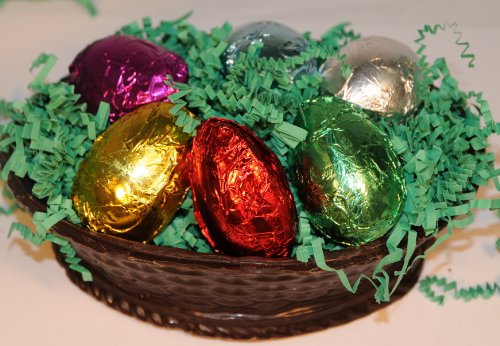 Chocolate Decadence Solid Chocolate Easter Basket Filled With Solid Chocolate Easter Eggs logo