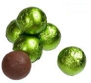 Chocolate Foil Marbles Balls Light Green 1.5 Pound logo