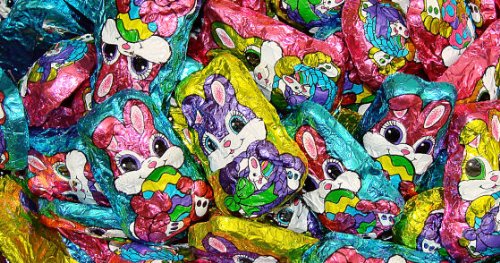 Chocolate Foil Wrapped Easter Bunnies, 6 Lbs logo