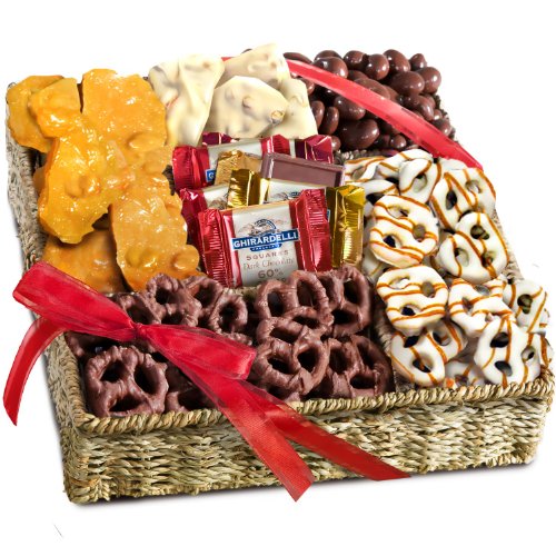 Chocolate, Nuts and Crunch Gift Basket logo