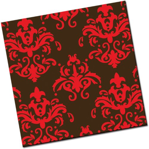 Chocolate Transfer Sheet: Damask – Red – 8 Sheets logo