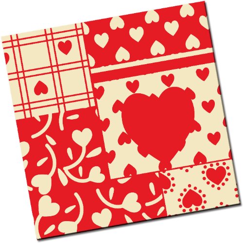 Chocolate Transfer Sheet: Heart Patchwork – Red – 8 Sheets logo