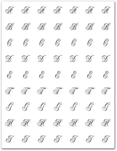 Chocolate Transfer Sheet: Monogram A-i – Gold – 8 Sheets logo