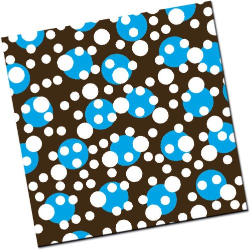 Chocolate Transfer Sheet: Multi Dot – White & Aqua – 25 Sheets logo