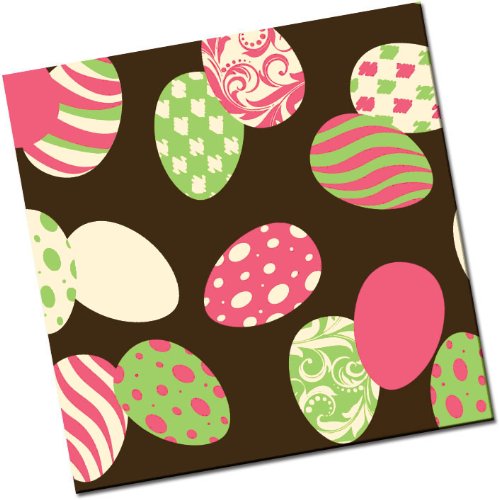 Chocolate Transfer Sheet: Painted Eggs – Fuchsia Lime & Cream – 8 Sheets logo