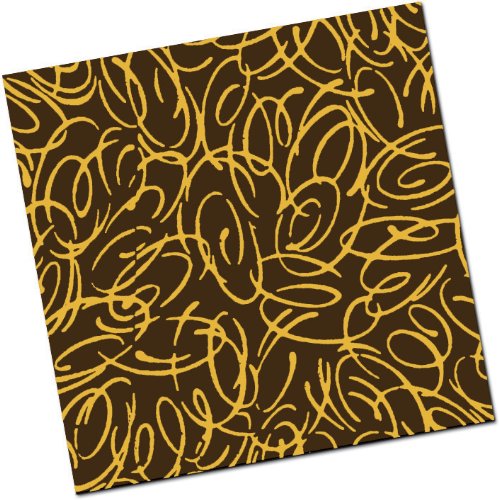 Chocolate Transfer Sheet: Pen Flourish – Gold – 25 Sheets logo