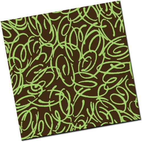 Chocolate Transfer Sheet: Pen Flourish – Lime – 25 Sheets logo