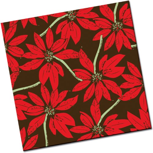 Chocolate Transfer Sheet: Poinsettia – Red & Sage – 8 Sheets logo
