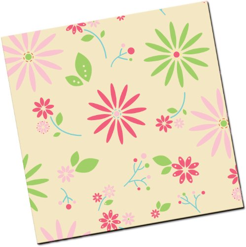 Chocolate Transfer Sheet: Vintage Flower – Fuchsia Rose & Lime – 8 Sheets logo