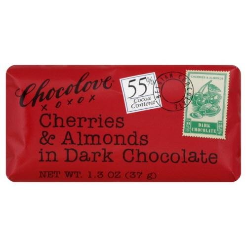 Chocolove Cherry Almond Dark Chocolate Mini Bar, 1.3000-ounces (Pack of 12) logo