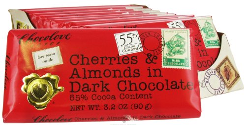 Chocolove – Dark Chocolate Bar Cherries & Almonds logo