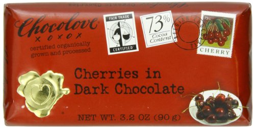 Chocolove Dark Chocolate, Cherries and Almonds, 3.2 Ounce (Pack of 12) logo