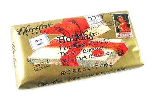 Chocolove, Holiday, Fruits&nuts In 55% Dark Chocolate, 3.2 Oz [pack of 4] logo