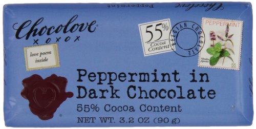 Chocolove Peppermint Dark Chocolate, 3.2000-ounces (Pack of 6) logo