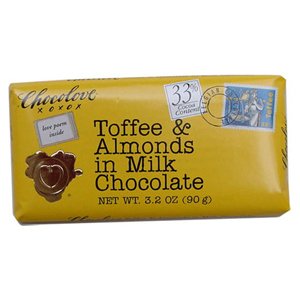 Chocolove Toffee & Almonds In Pure Milk 33% Cocoa logo