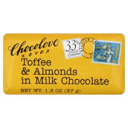 Chocolove Toffee and Almond Milk Chocolate Mini Bar, 1.3-ounces (Pack of 12) logo