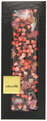 Chocome Fortina Finest Selection Dark Chocolate 65.1%, Crystallized Rose Petal, Cinnamon and Strawberry Pieces, 3.5 Ounce logo