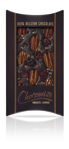 Chocomize Dark Chocolate With Pecans and Cranberries, 4 Ounce logo