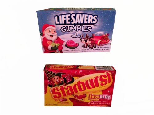 Christmas Lifesavers Gummies & Starburst Favereds Combo Pack logo