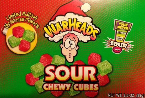 Christmas Warheads Sour Chewy Cubes – Stocking Stuffer logo