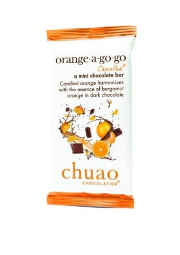 Chuao Chocolatier 900347 Orange A Go-go Chocopod Mini Bar – 24 Mini Bars logo