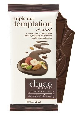 Chuao Chocolatier 900702 Triple Nut Temptation Chocolate Bar, 6 Bars logo