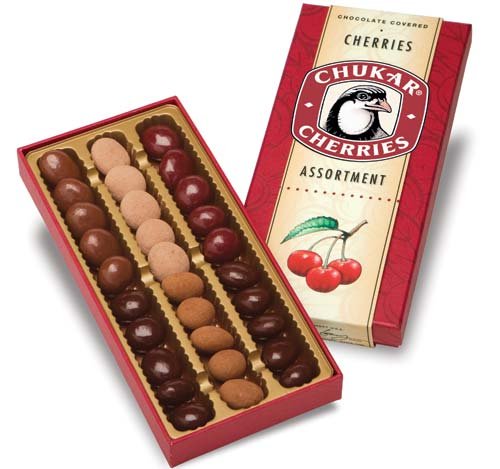 Chukar Cherries Chocolate Cherry Assortment 5.5 Oz Gift Box logo