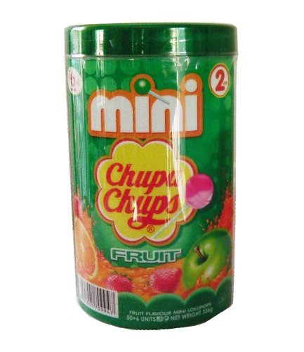 Chupa Chups Mini Lollipops – 50 Units With Plastic Can (mix Fruit) logo