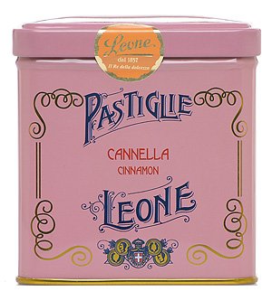 Cinnamon Candies Tin 4.6 Oz By Leone logo